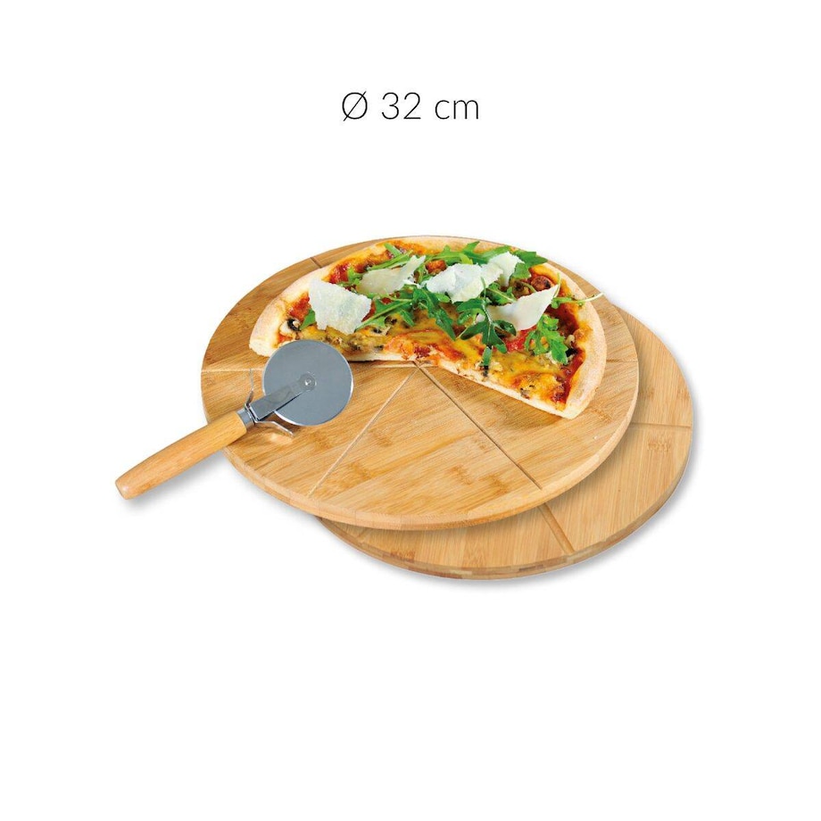 Komplet desek z nożem do krojenia pizzy, Ø 32 cm