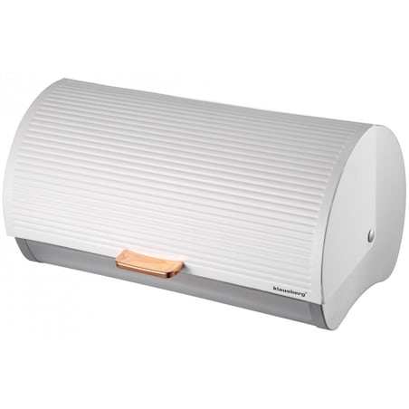 Chlebak stalowy pojemnik na chleb pieczywo bułki biały KLAUSBERG