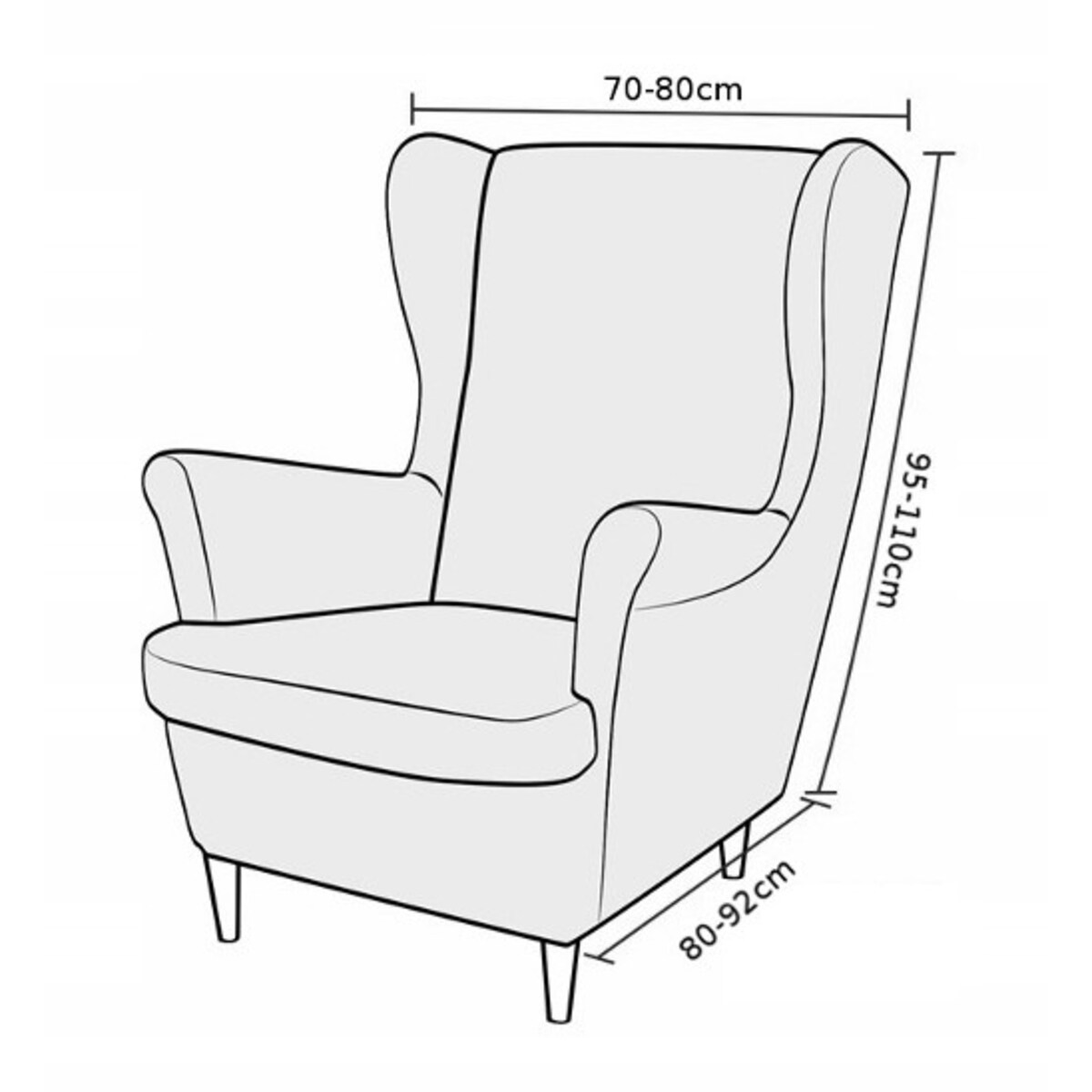 POKROWIEC NA FOTEL USZAK SZARY LIŚCIE WZORY ELASTYCZNY [22EW8]