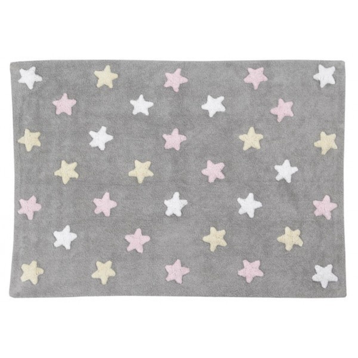 Dywan Bawełniany Tricolor Star Grey Pink 120x160 cm Lorena Canals