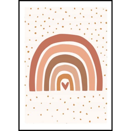 Poster Story, Plakat, Obraz - Serce w Tęczy, wymiary 70 x 100 cm