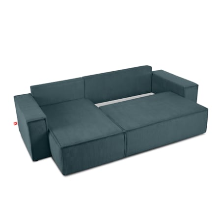 KONSIMO NAPI Narożnik uniwersalny z funkcją spania, niebieski prawy/lewy