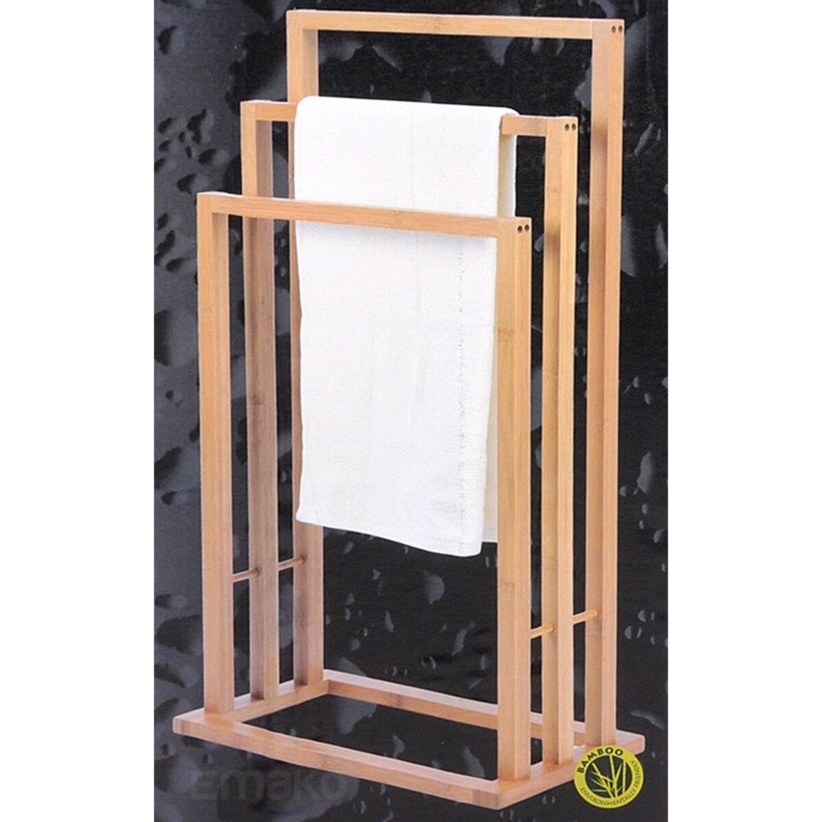 Łazienkowy stojak na ręczniki BAMBUS, 3 ramienny