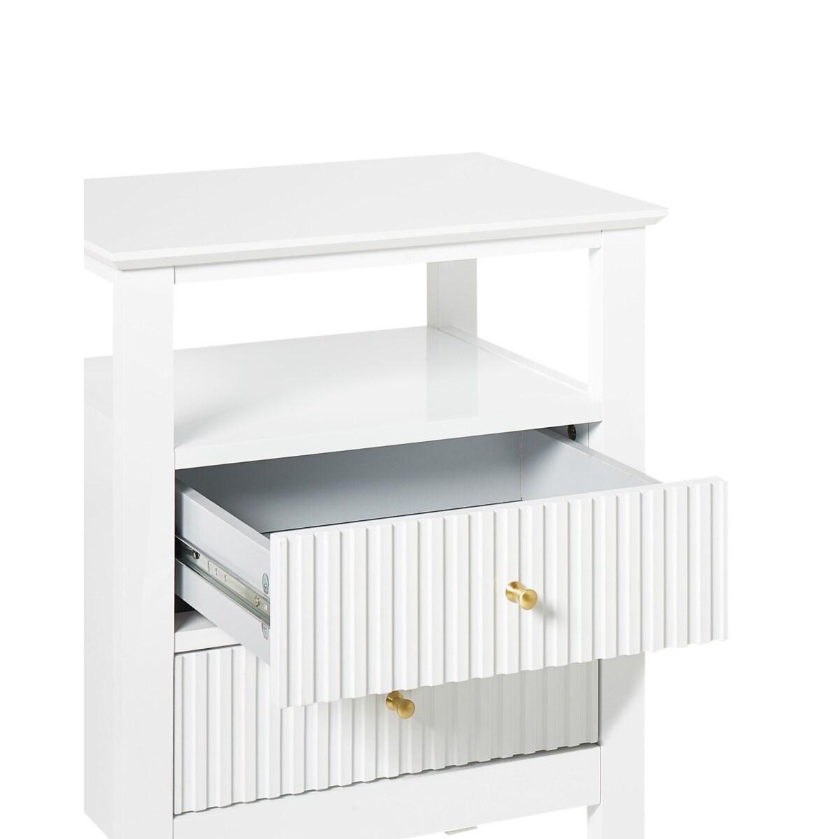 Szafka nocna 2 szuflady Biały ASSISI