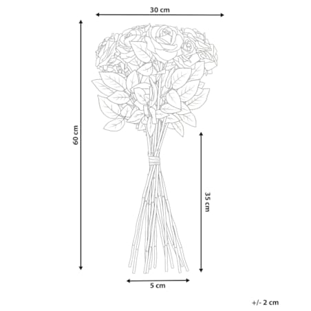 Bukiet sztucznych kwiatów MAFRA 60 cm Czerwony