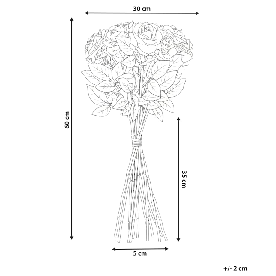 Bukiet sztucznych kwiatów MAFRA 60 cm Czerwony