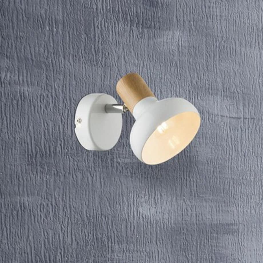 Kinkiet LAMPA ścienna HOLLY 5943 Rabalux skandynawska OPRAWA reflektorek drewno biały