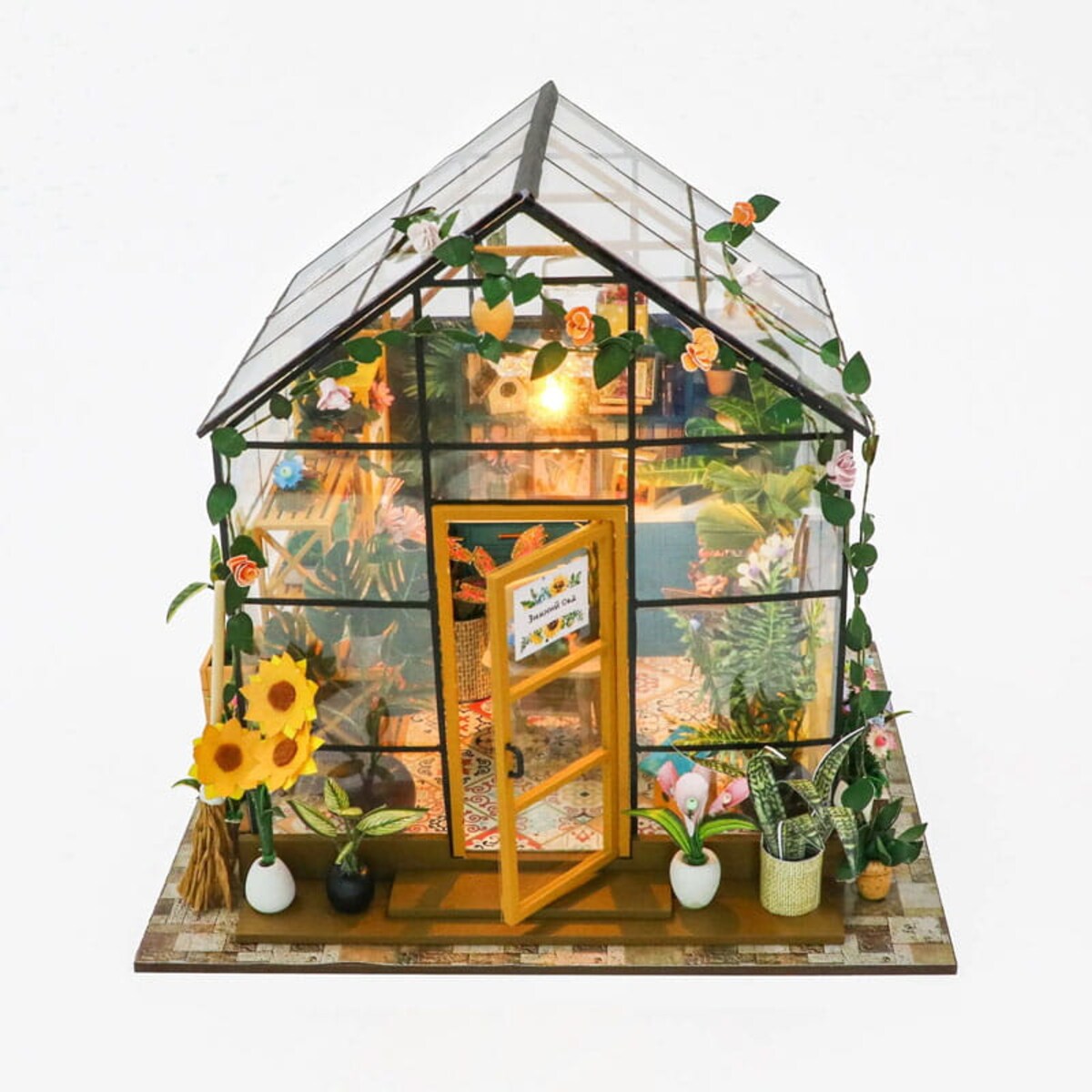 Miniaturowy domek - Kolorowa szklarnia