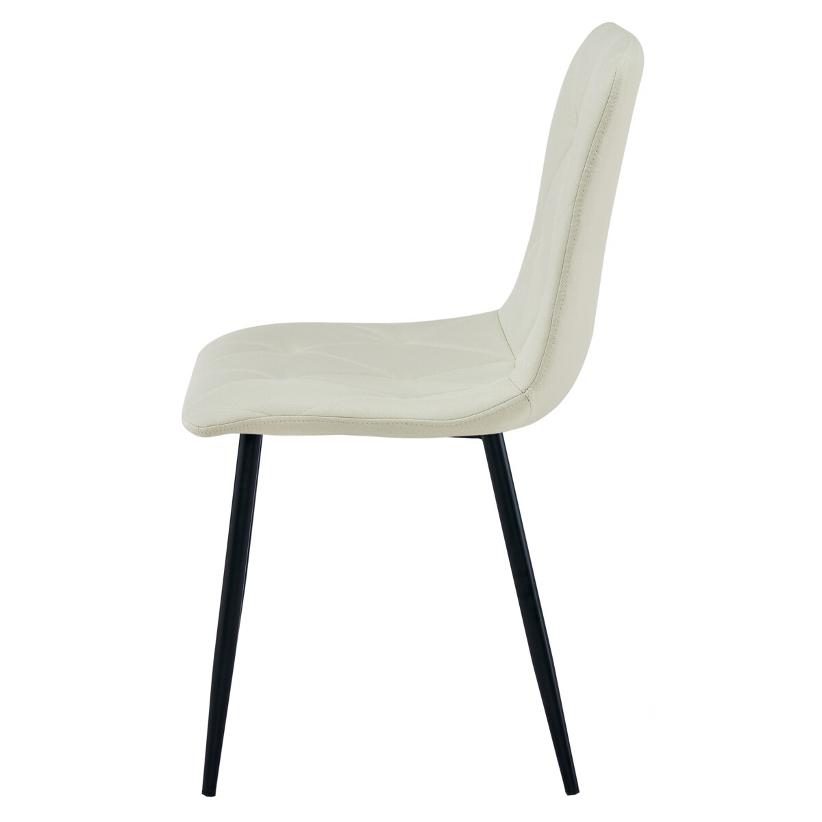 Krzesło Libra nowoczesny design, Beż Materiał / Nogi Czarne X4