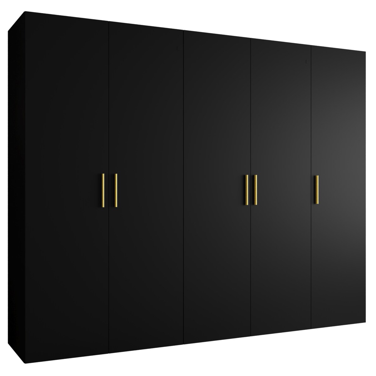 Szafa uchylna otwierana BARI 1 250 wys. 202 cm Czarny + u. Złoty