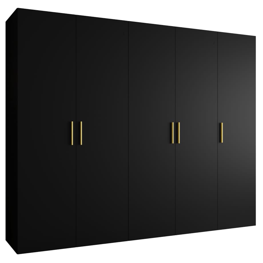 Szafa uchylna otwierana BARI 1 250 wys. 202 cm Czarny + u. Złoty
