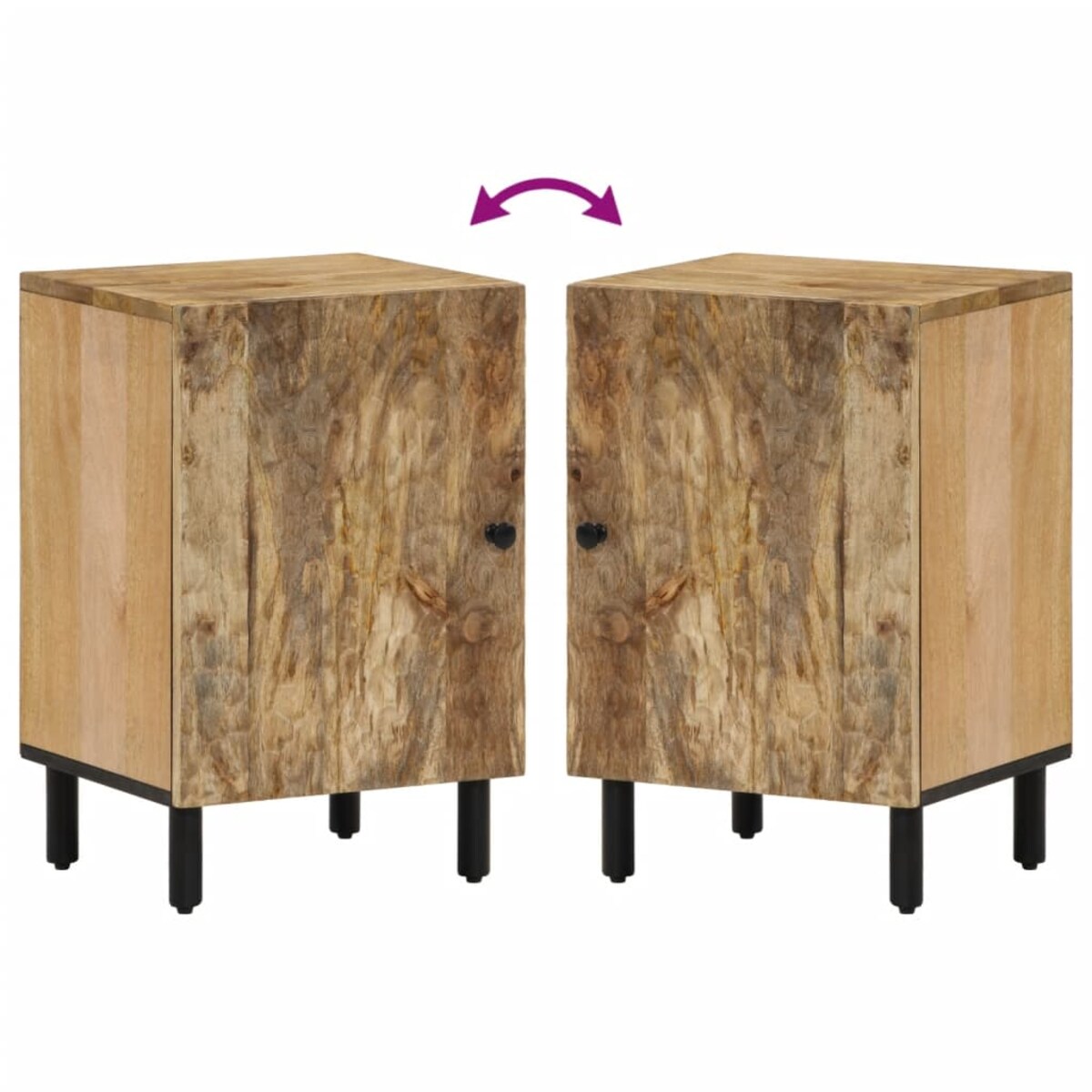 vidaXL Szafka łazienkowa, 38x33x58 cm, lite drewno mango