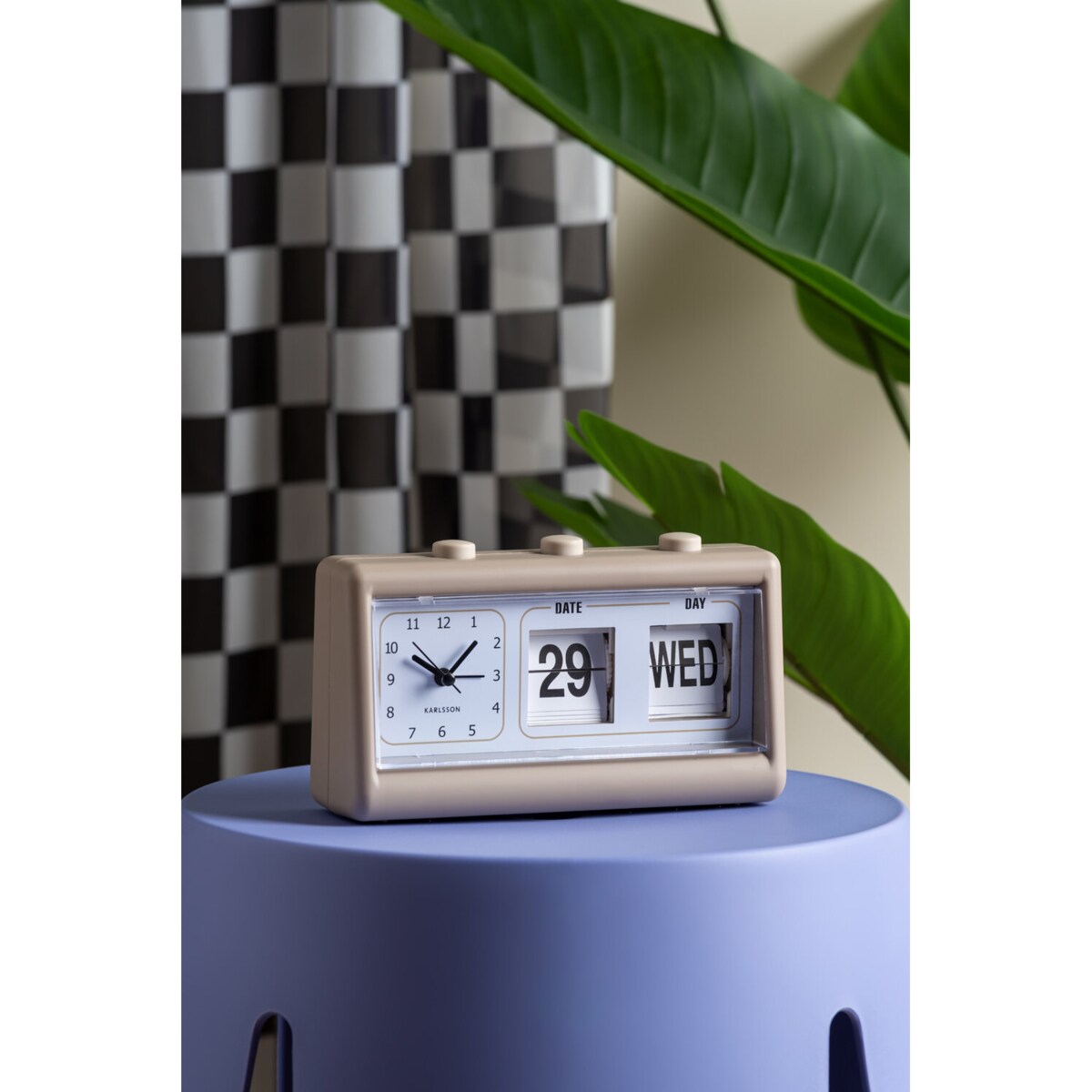 Budzik retro FLIP z datą