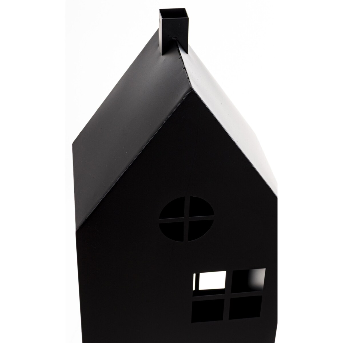 Metalowe domki 2 szt. świeczniki 90x24x18 i 67x22,5x15 cm MURAHU