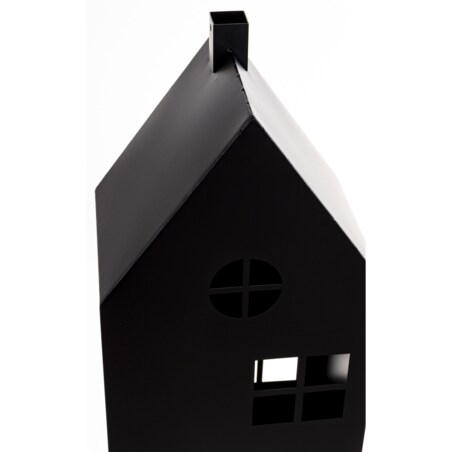 Metalowe domki 2 szt. świeczniki 90x24x18 i 67x22,5x15 cm MURAHU