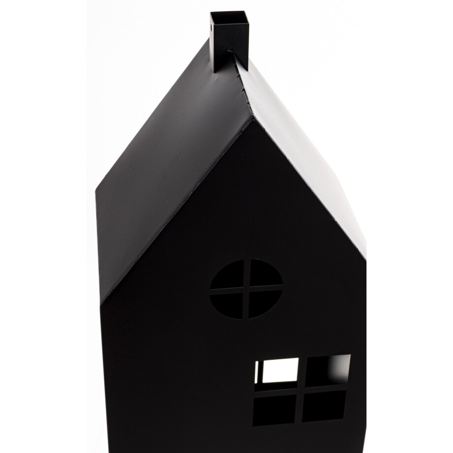 Metalowe domki 2 szt. świeczniki 90x24x18 i 67x22,5x15 cm MURAHU