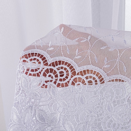 Firana na taśmie 300x245 biały ze wzorem