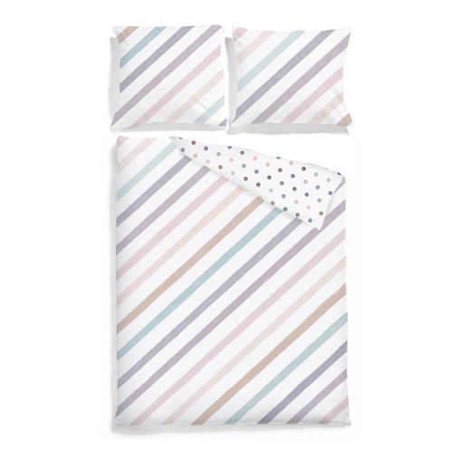 Pościel dwustronna Pastelowe duo 140/200 + 70/80 cm