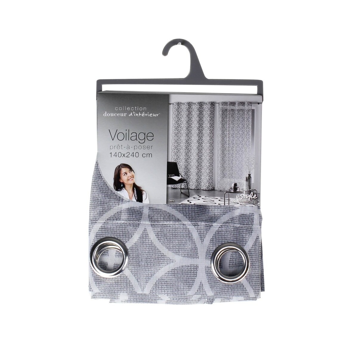 Firana na przelotkach DARIO 140 x 240 cm