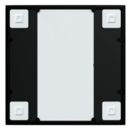 vidaXL Lustro ścienne, czarne, 40x40 cm, metal