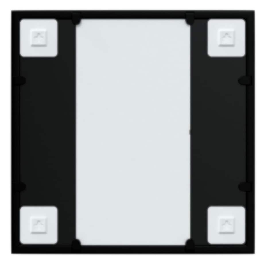 vidaXL Lustro ścienne, czarne, 40x40 cm, metal