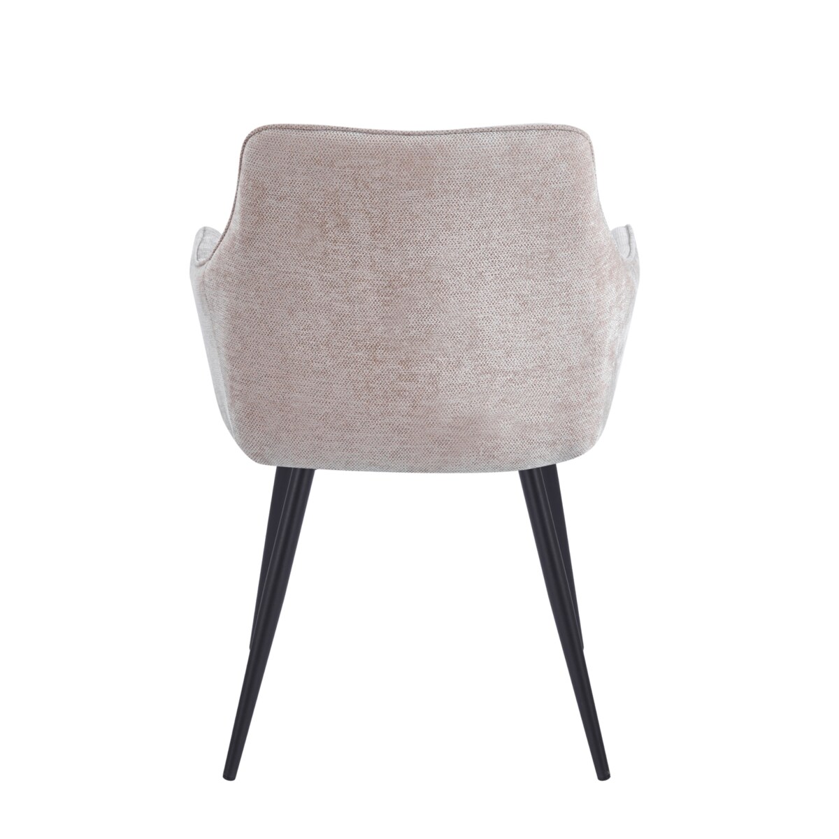 Krzesło czarne nogi ADELE II beżowe ciemne tapicerowane do salonu biura