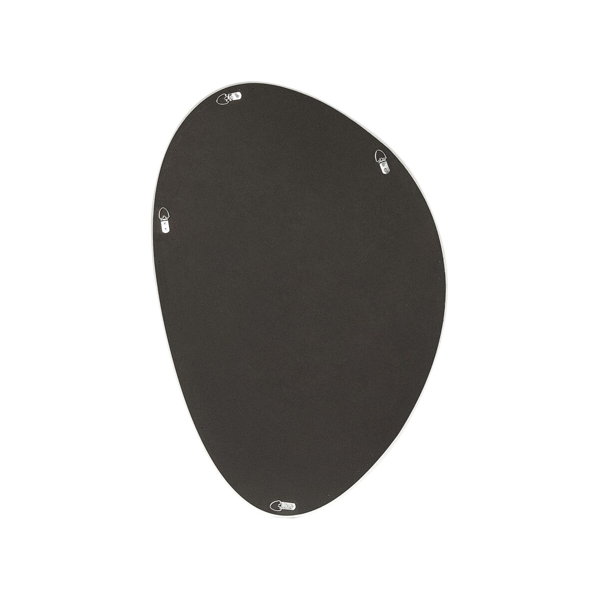 Lustro ścienne welurowe 60 x 90 cm białe AUDES