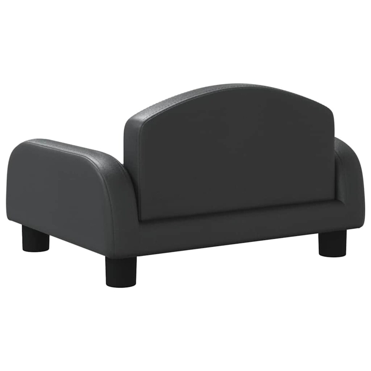 vidaXL Sofa dla dzieci, czarna, 50x40x30 cm, sztuczna skóra