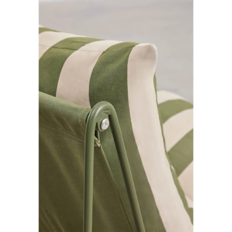 Fotel ogrodowo-domowy Amaro paski beżowo-oliwkowy