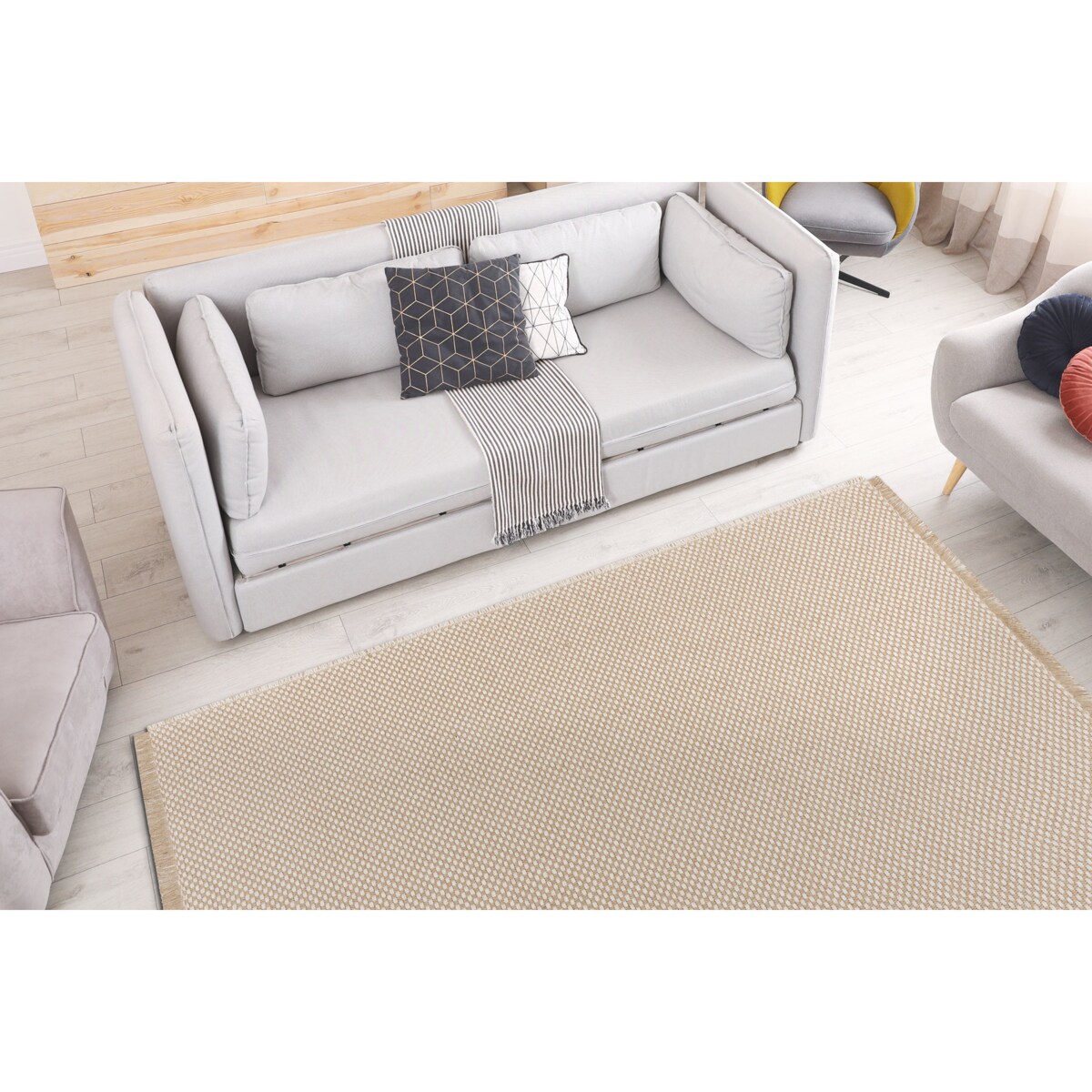 Dywan JUTE 3731 krem / beż - jutowy, 140x190 cm