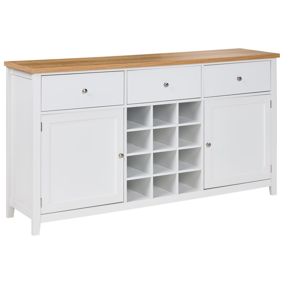 Szafka z półką na wino LUCASTON Biały