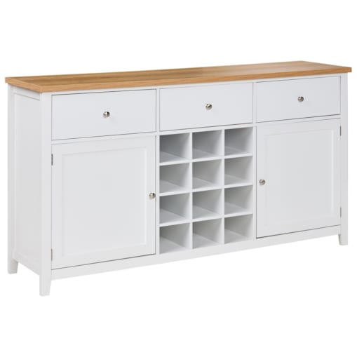 Szafka z półką na wino LUCASTON Biały