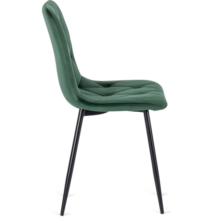 Krzesło Tapicerowane Welurowe Kuchenne Do Jadalni Salonu Loft Zielone ROBIN