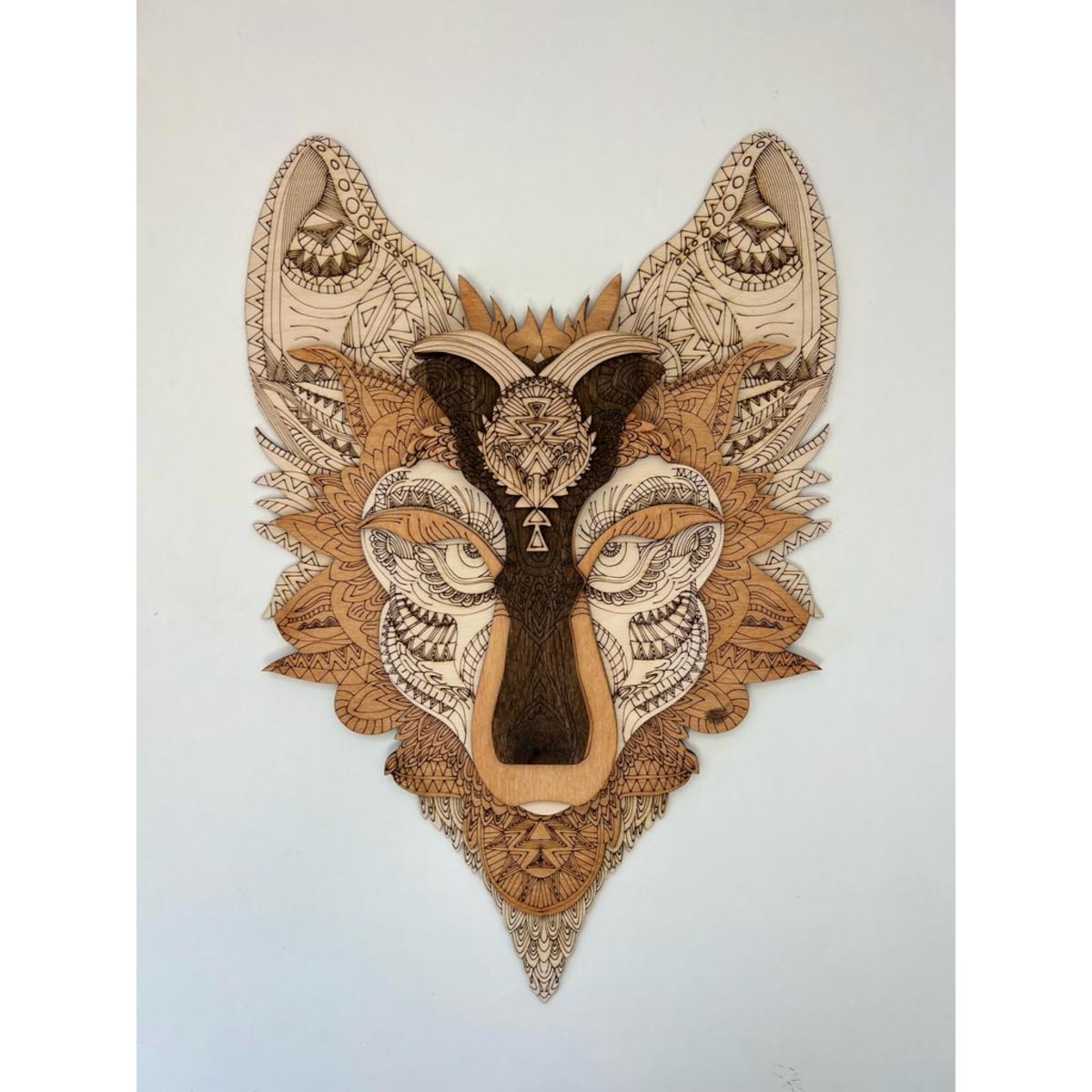 Wielowarstwowa dekoracja Wilk 3D