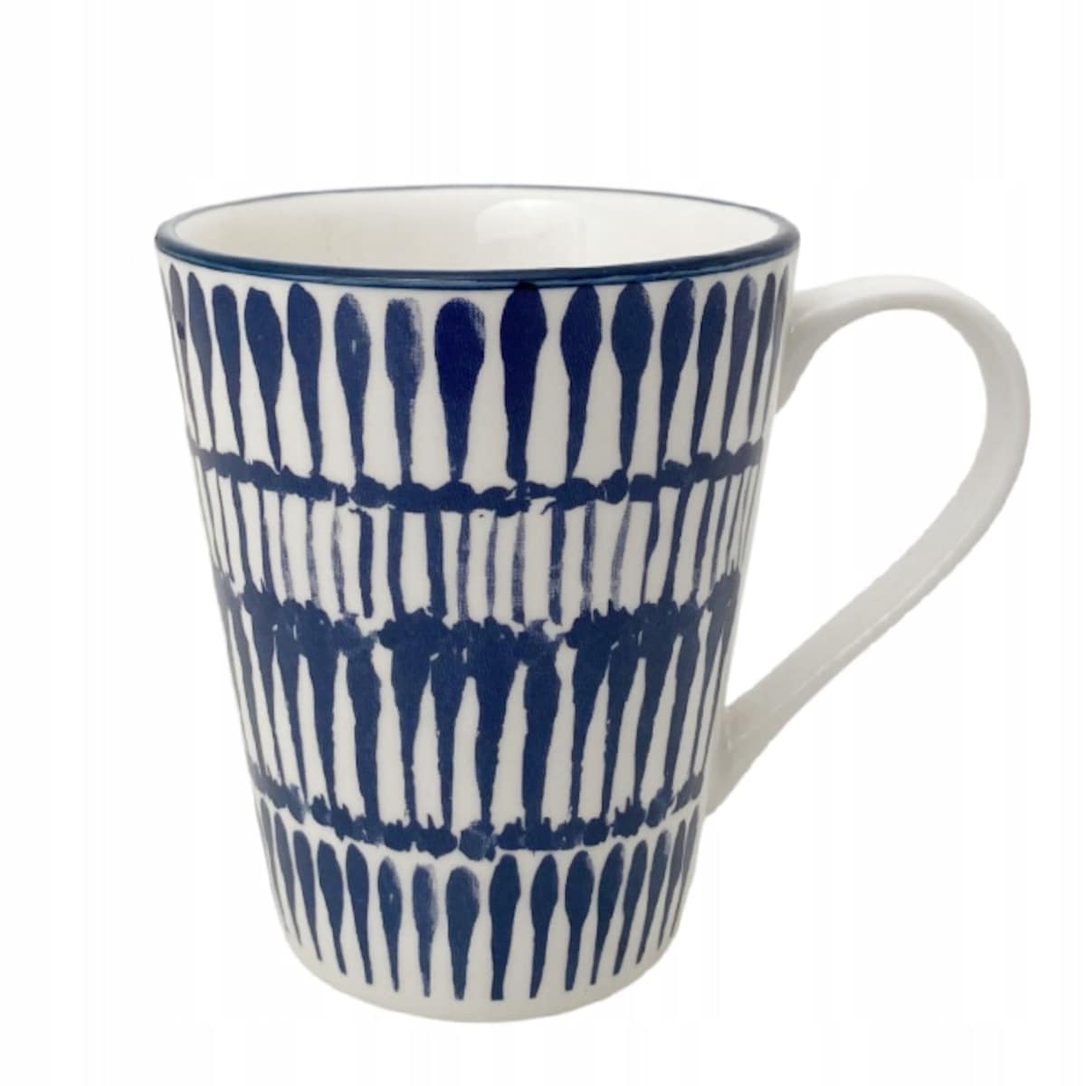 KUBEK PORCELANOWY biały ręcznie malowany 300ml
