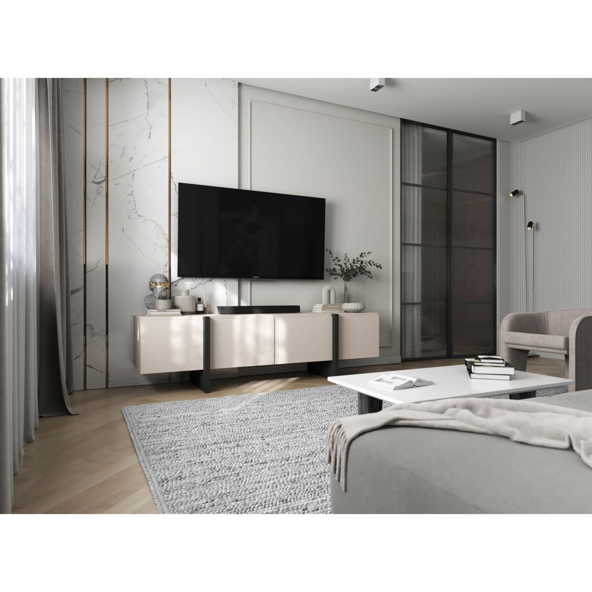 Oryginalna Szafka RTV Kenzo Komoda RTV Boho Kaszmir Mat 180 cm