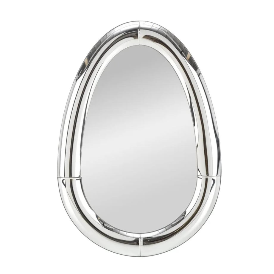 Lustro dekoracyjne IVORY 120x80cm srebrne