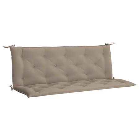 vidaXL Poduszka na ławkę ogrodową, taupe, 150x(50+50)x7 cm
