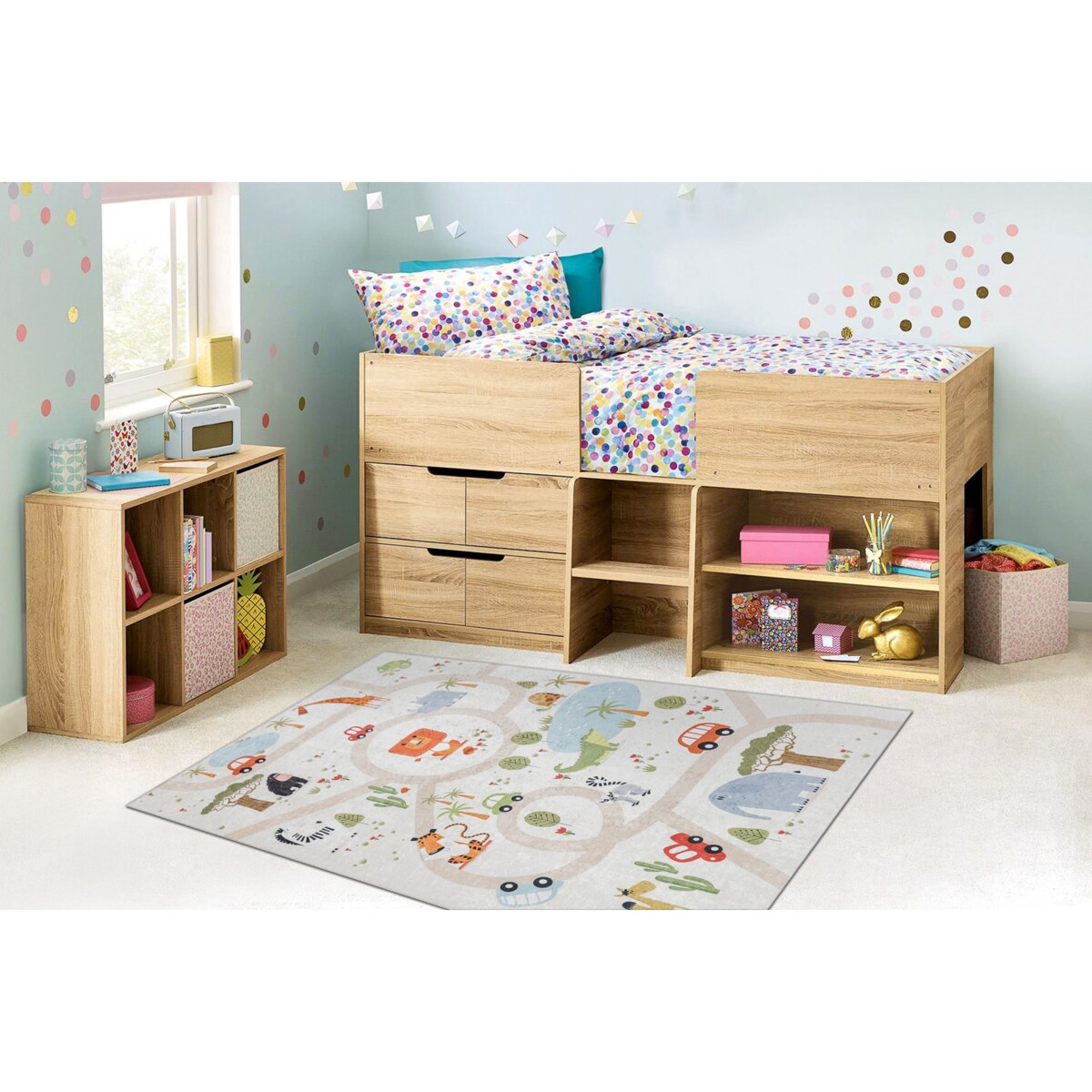 Dywan do prania BAMBINO 1165 Zoo, dla dzieci, 120x170 cm