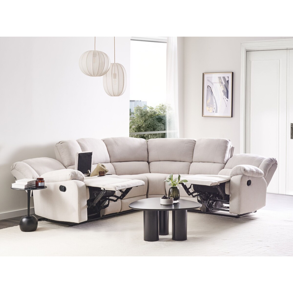 Narożnik ROKKE Jasnobeżowy Lewostronny