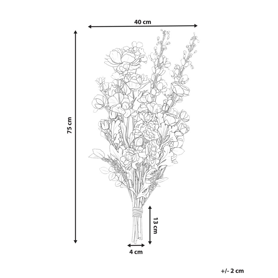 Bukiet sztucznych kwiatów GRADIL 75 cm Kolorowy
