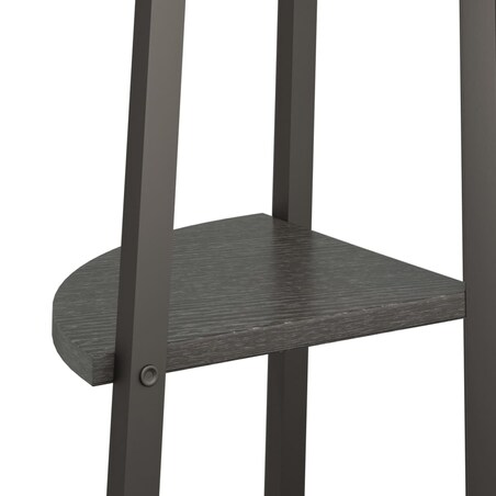 vidaXL Regał narożny, 4 półki, czarny, 45,5x31,5x150 cm