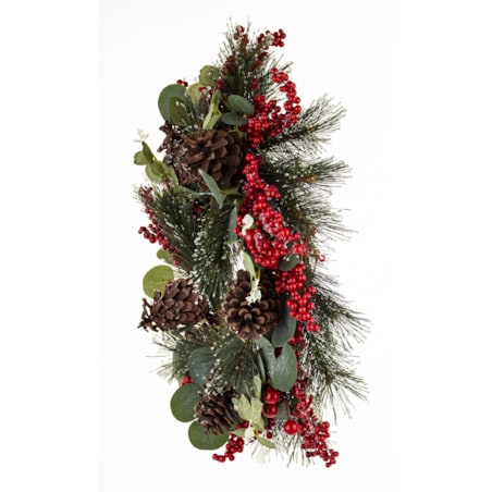 Wianek świąteczny zimowy z jagodami Ø 55 x 15 cm