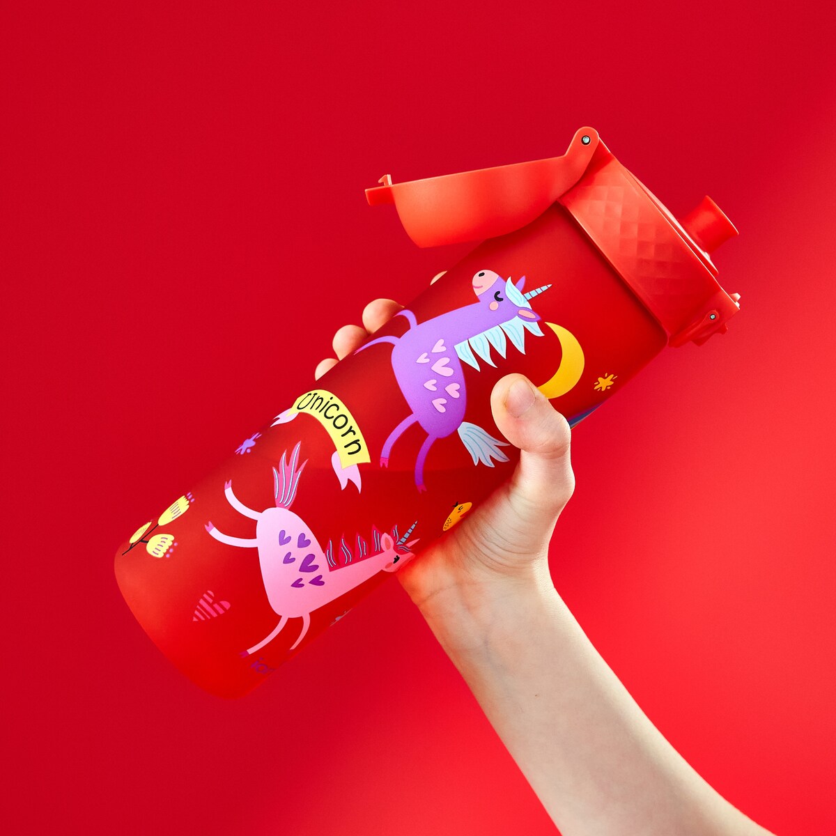 Butelka ION8 I8RF500PRUNIC Unicorns (Red)