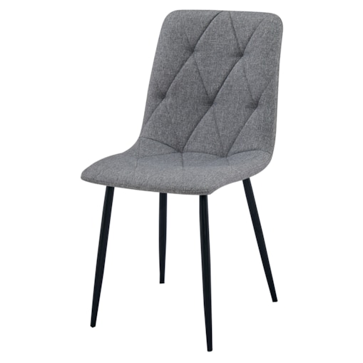 Krzesło Libra aksamitne welurowe - Ciemny Szary Materiał / Nogi Czarne