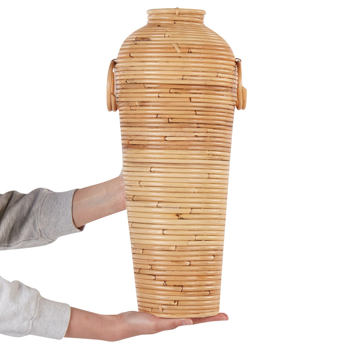 Wazon dekoracyjny ELATIA Rattan 50 cm Naturalny