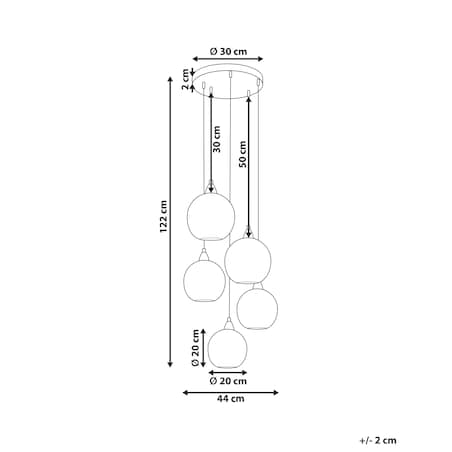 Lampa wisząca PABELLON Szkło Czerwony