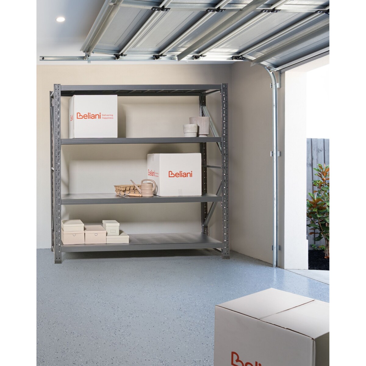 Regał magazynowy FIUGGI Metal 200 cm 60 cm Czarny