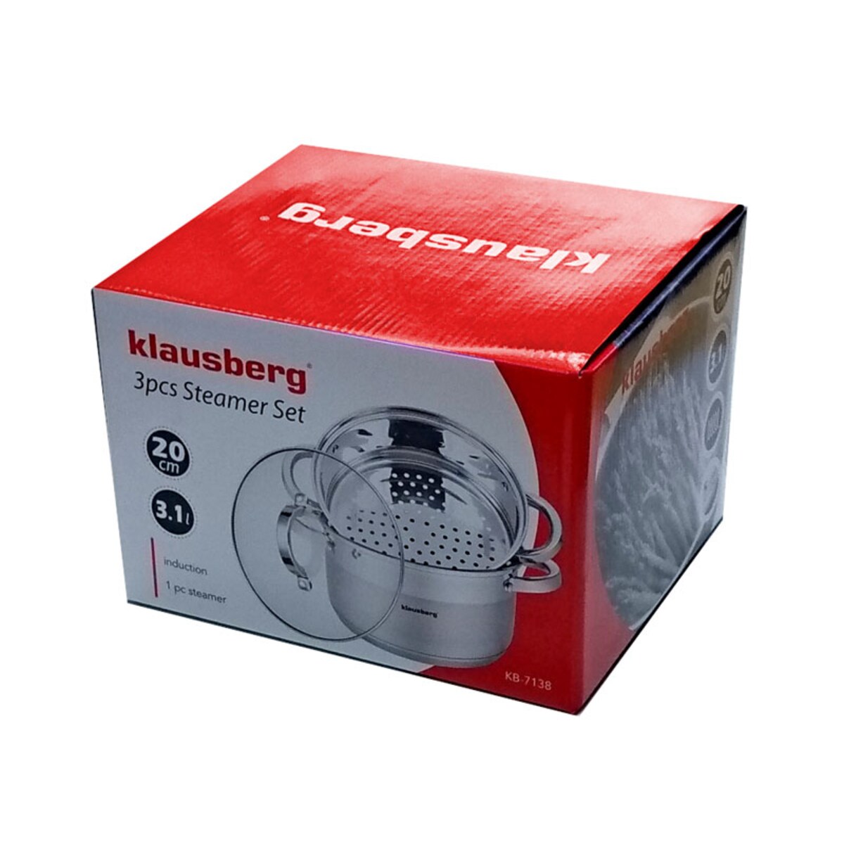 Klausberg garnki do gotowania na parze 20cm 3 elementy KB7138