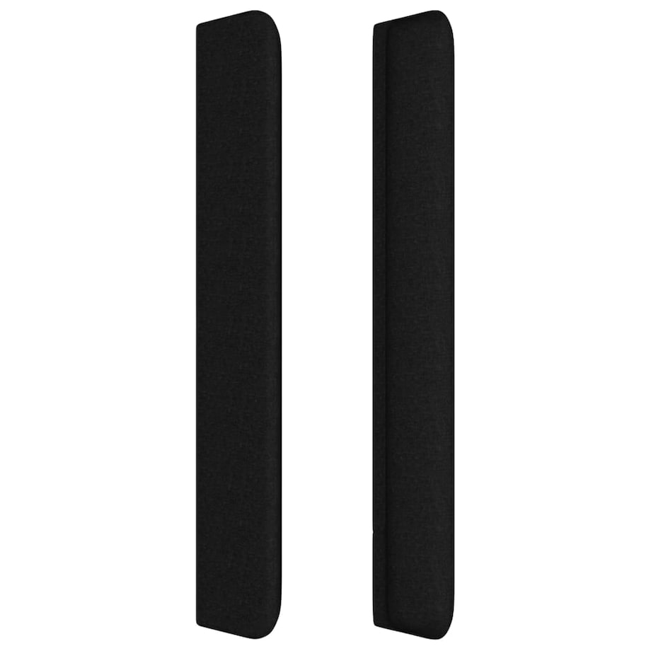 vidaXL Zagłówek uszak, czarny, 203x16x118/128 cm, tkanina